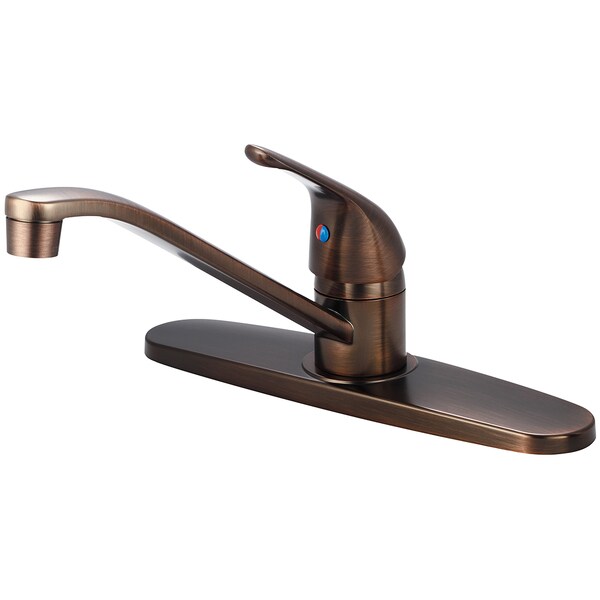 Olympia Faucets Single Handle Kitchen Faucet, Compression Hose, Standard, Bronze K-4160-ORB - main